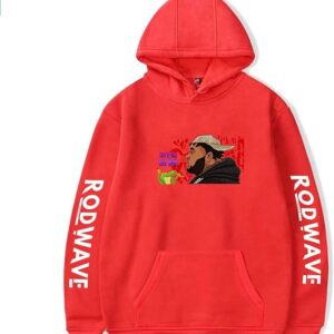 Rod Wave Red Hoodies